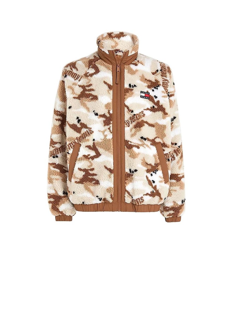 Uomo tommy hilfiger Giubbotti | Tmj Aop Sherpa Jacket - Woodland Camo Aop Beige