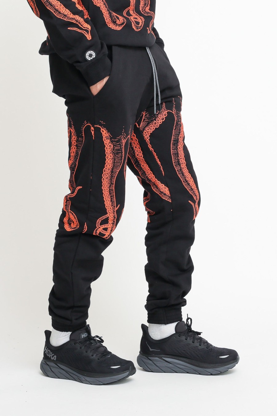 Uomo Octopus Pantaloni Felpa | Outline Sweatpant - Black