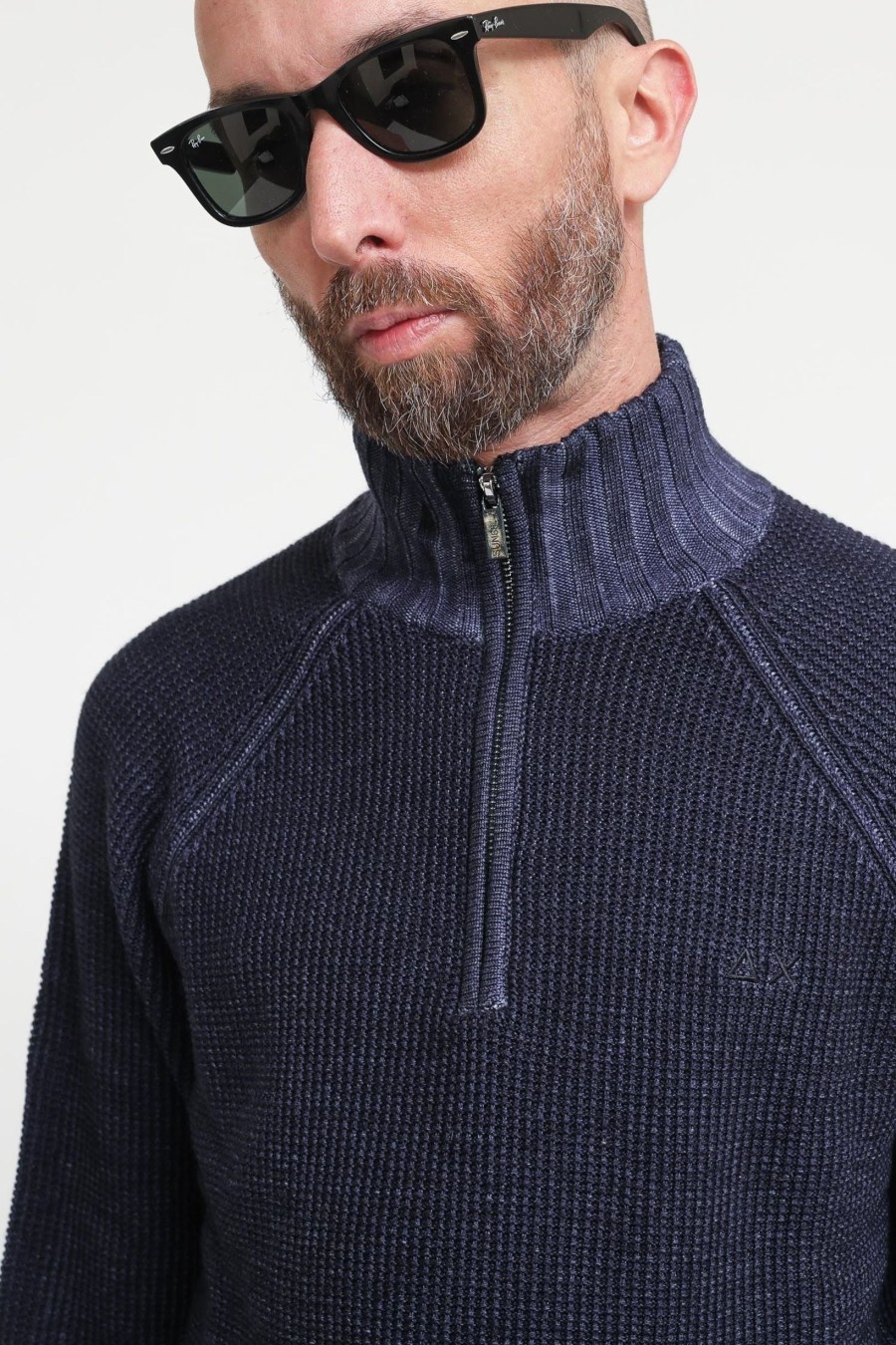 Uomo sun68 Pullover | Army Vintage - Navy Blue