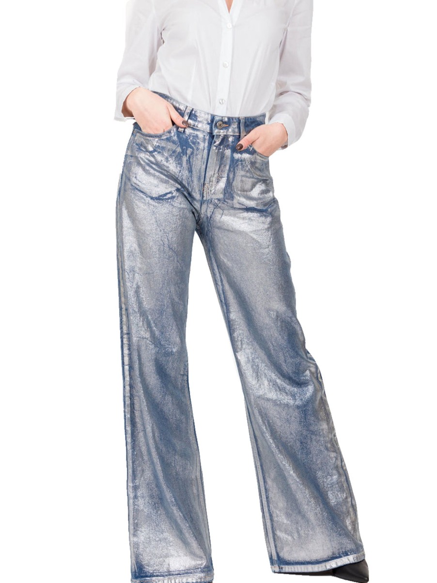 Donna vicolo Pantaloni Jeans | Pantalone Winona - Laminato Spalmato