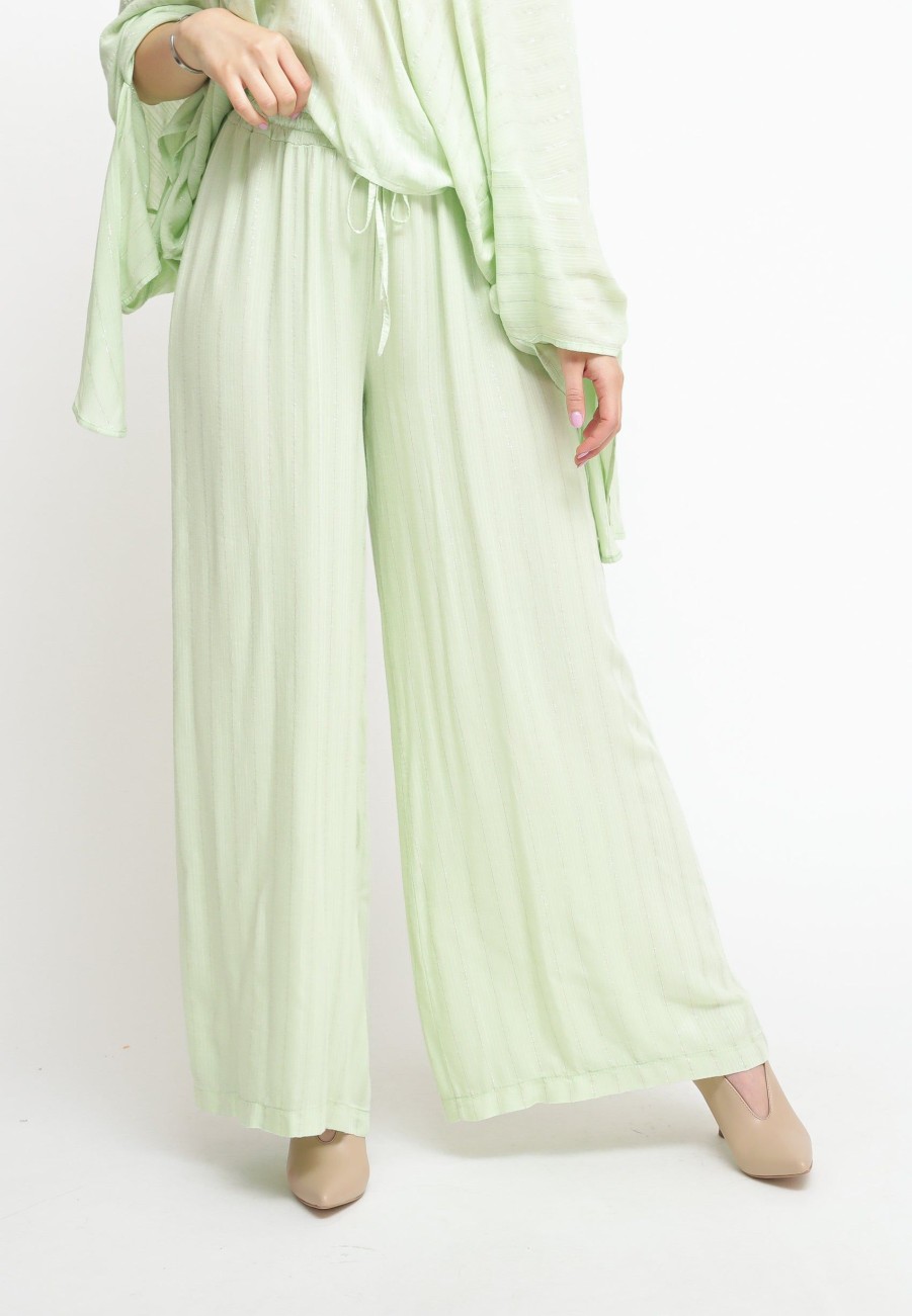 Donna Have One Pantaloni | Pantalone Ampio Coulisse - Ice Green