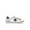 Scarpe 2Star | Sneakers Low 100 In Pelle Bianca - Dettagli In Crosta Ghiaccio E Blu Con Effetto ''Used''