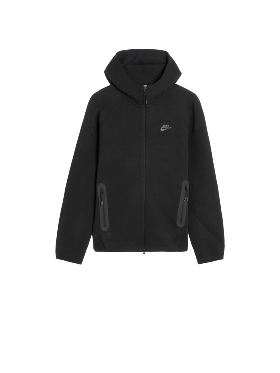 Uomo nike Felpe | Sportswear Tech Fleece Windrunner Felpa Con Cappuccio E Zip A Tutta Lunghezza - Nero