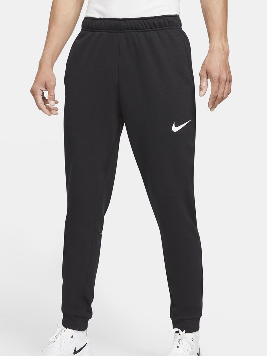 Uomo nike Pantaloni Felpa | Dry Pantaloni Fitness Dri-Fit Affusolati In Fleece - Nero