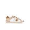 Scarpe 2Star | Sneakers Low 100 In Pelle Bianca Dettagli Crosta Beige/Ghiaccio/Marrone Con Effetto ''Used''