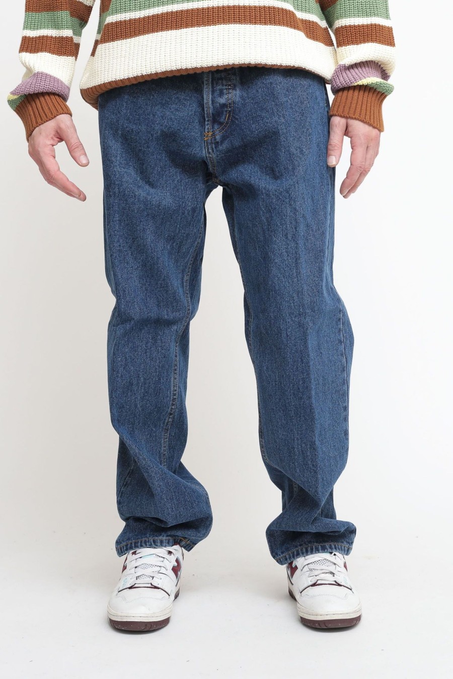 Uomo obey Pantaloni Jeans | Hardwork Denim - Stonewash Indigo