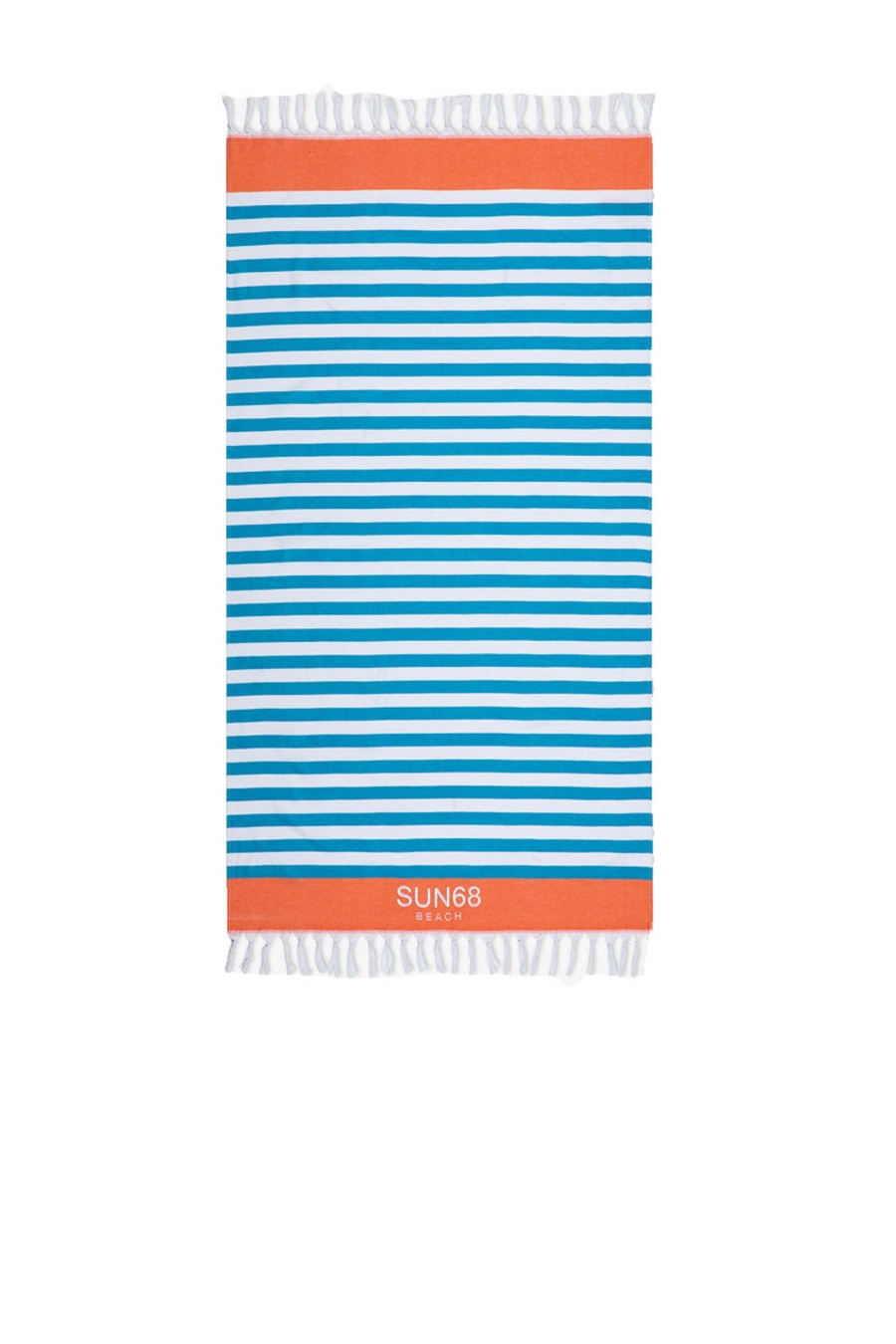 Uomo sun68 Beach Teli Mare | Beach Towel Stripes - Bianco/Turchese