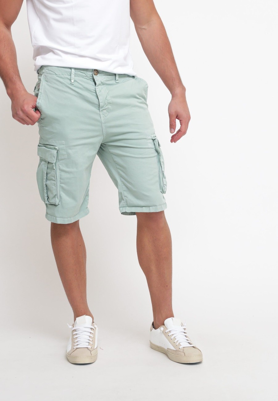 Uomo bl11 Bermuda | Bermuda Cargo Regular - Verde Acqua