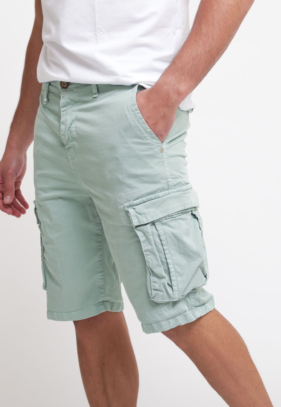 Uomo bl11 Bermuda | Bermuda Cargo Regular - Verde Acqua