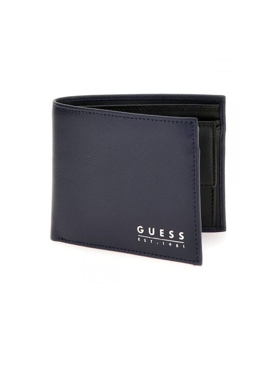 Uomo guess Portafogli | Fidenza Billfold W Coin Pocket - Dark Blue