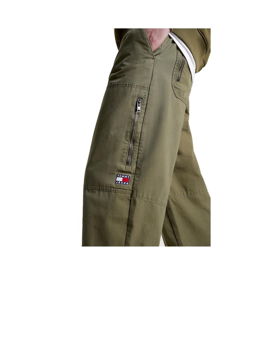 Uomo tommy hilfiger Pantaloni | Tjm Aiden Tapared Pant- Drab Olive Green