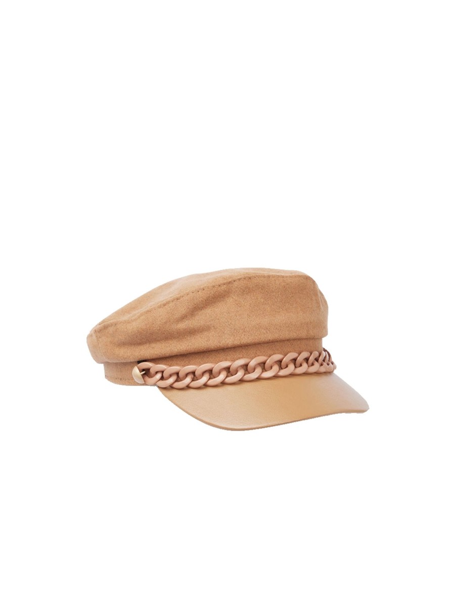 Donna liu jo Cappelli | Capitan Hat Pu/Catena - Cammello