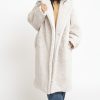 Donna Hinnominate Cappotti | Cappotto Over Doppiopetto In Eco - Bianco Burro