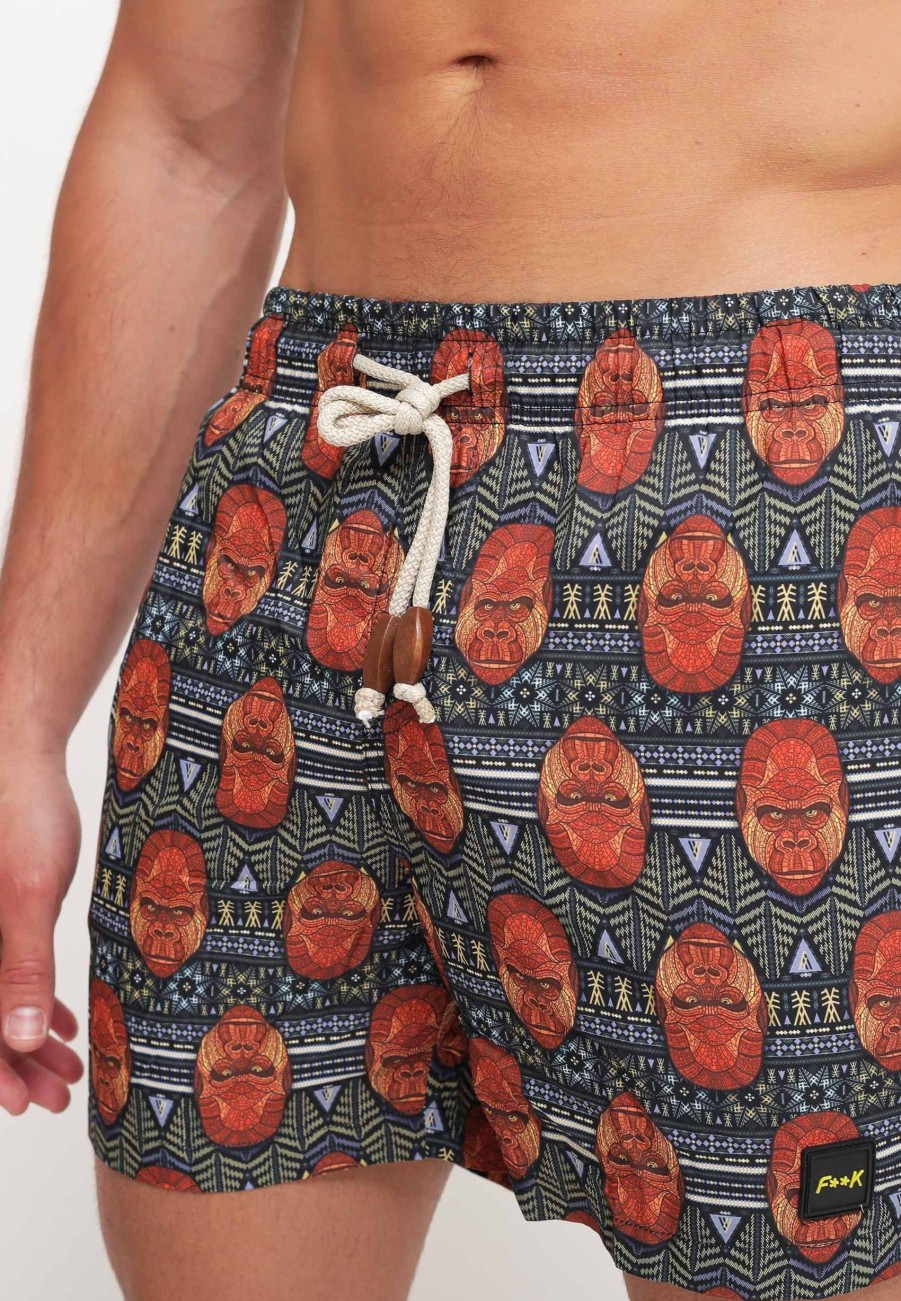 Uomo f**k project Boxer Da Mare | Printed Short - Fantasia