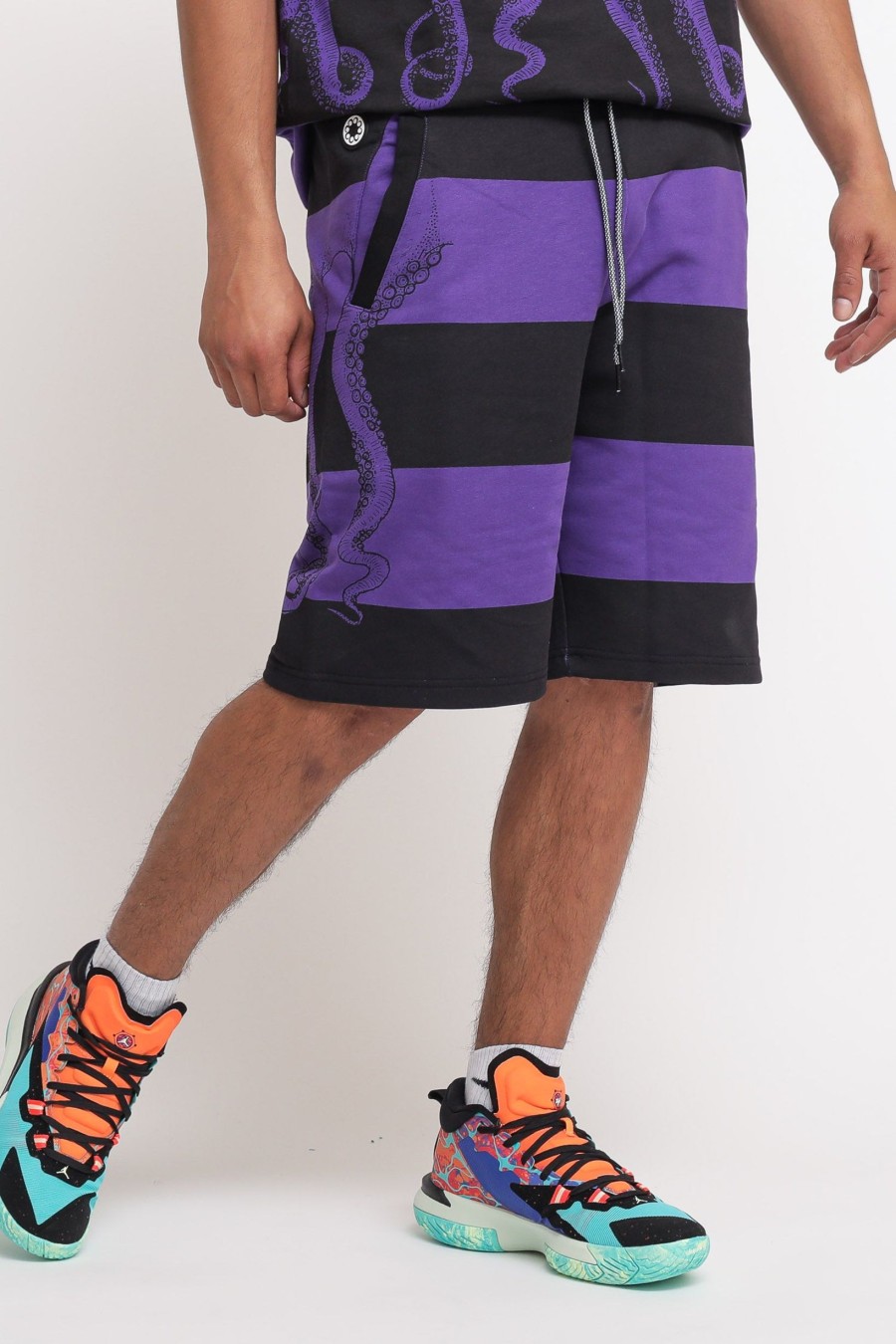 Uomo Octopus Shorts | Shorts Fullback - Purple