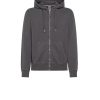 Uomo sun68 Felpe | Hood Zip Garment Dye Cotton Fl - Inchiostro