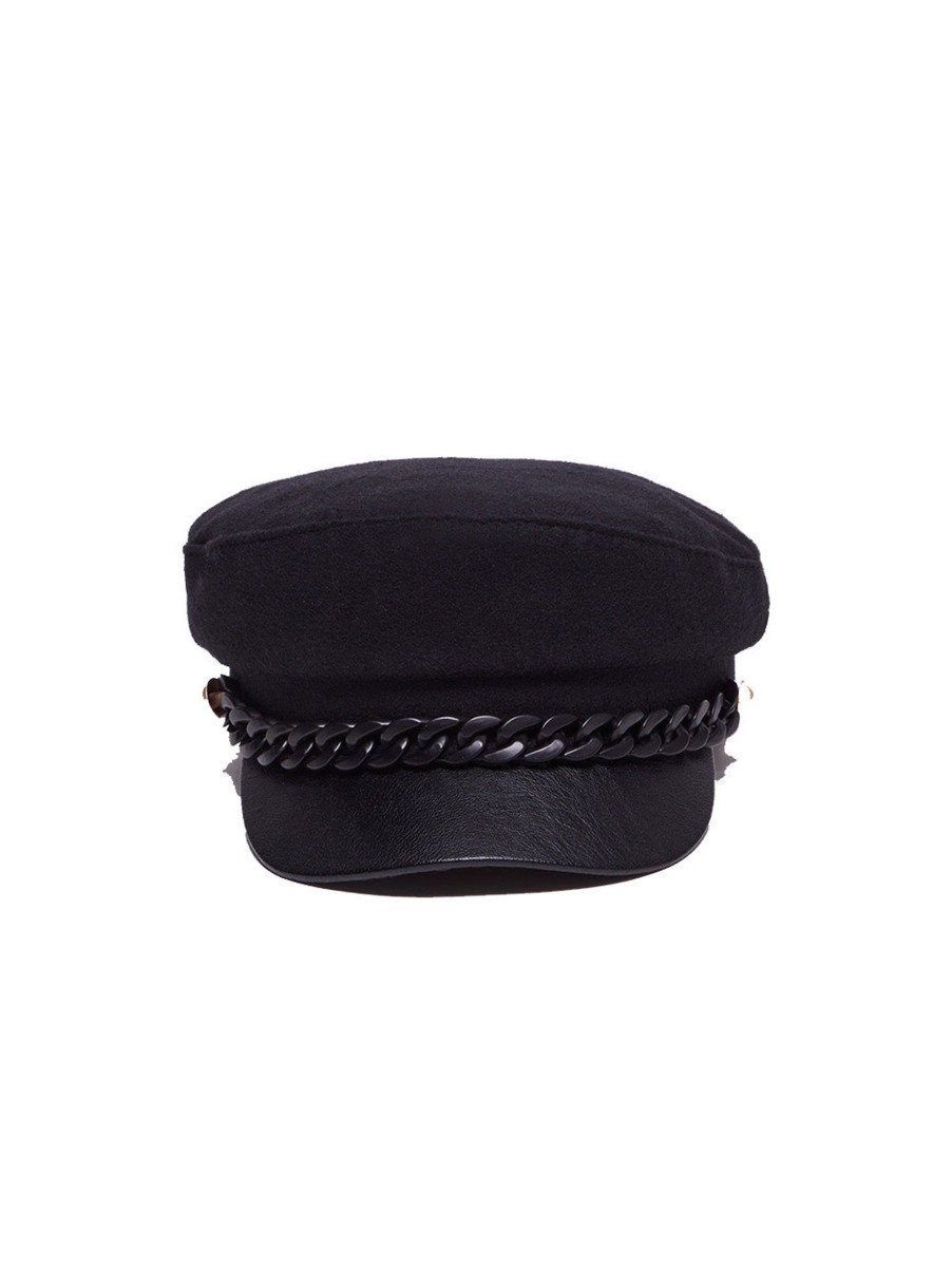 Donna liu jo Cappelli | Capitan Hat Pu/Catena - Nero