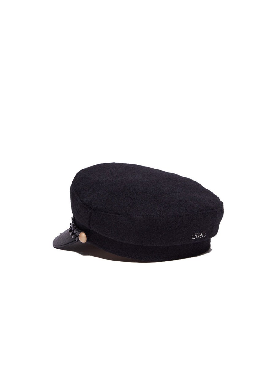 Donna liu jo Cappelli | Capitan Hat Pu/Catena - Nero