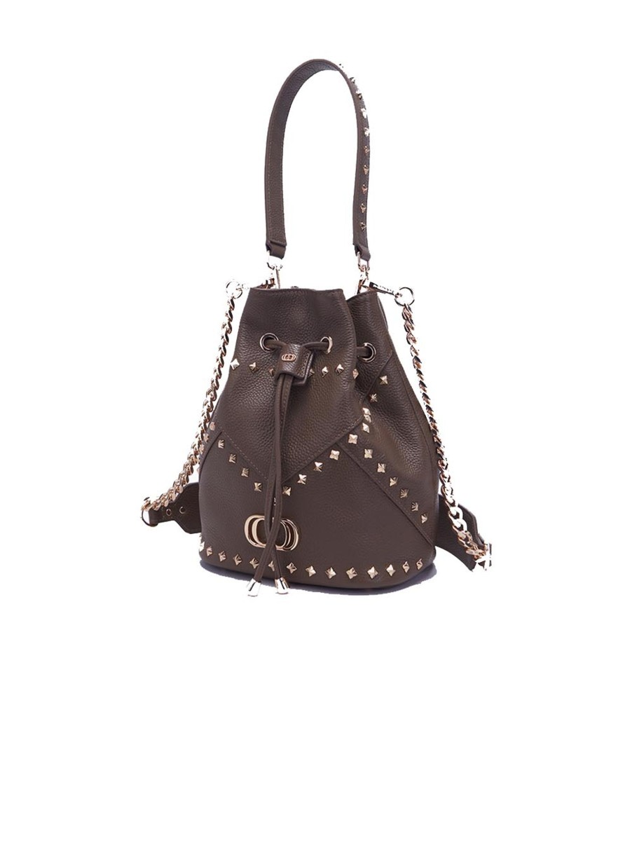 Donna la carrie bag Borse A Tracolla | Frivolous Ginger Bucket Tumbled Leather - Mud