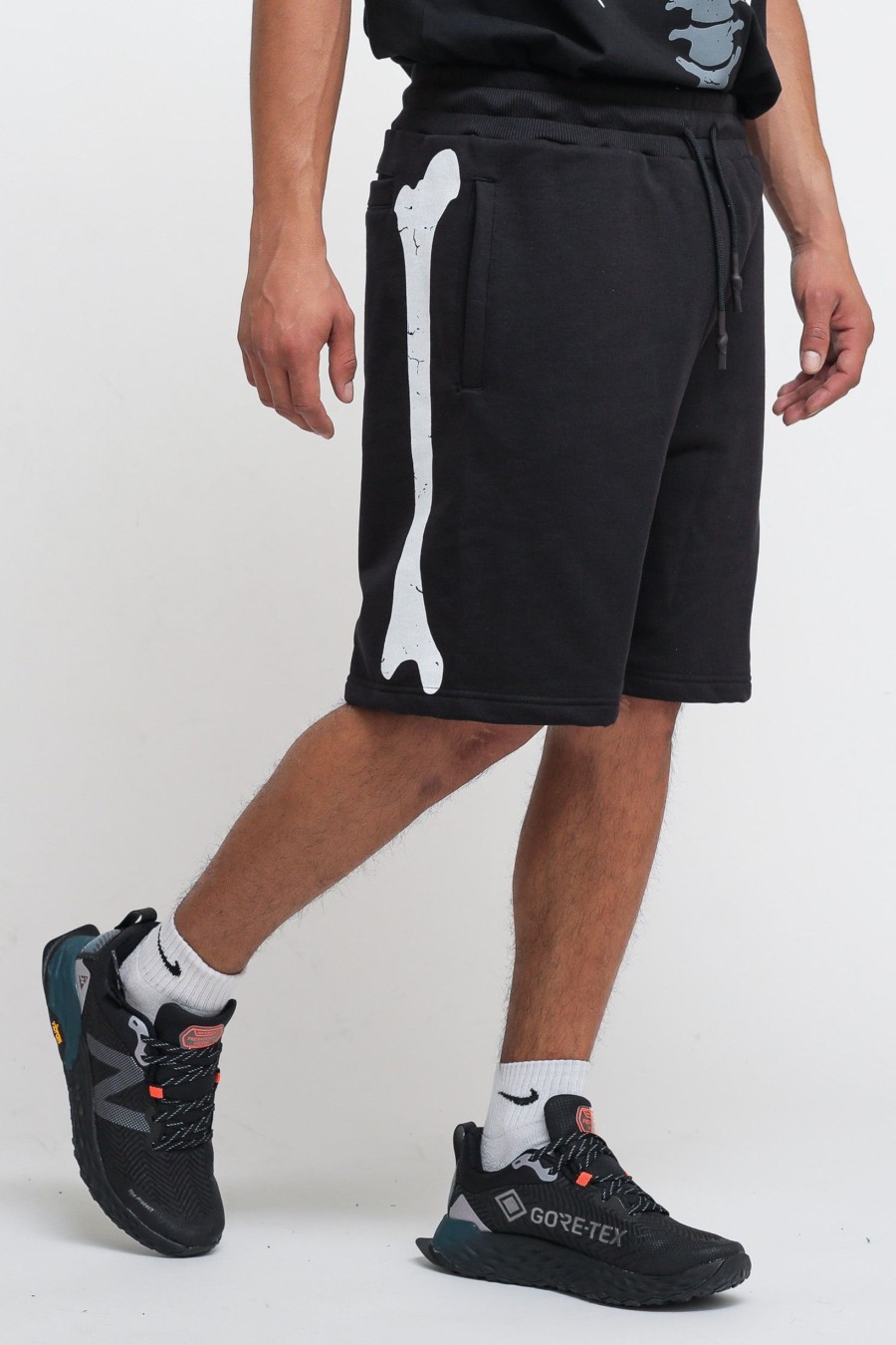 Uomo phobia vos Shorts | Shorts With White Skeleton - Black