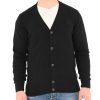 Uomo berna Cardigan | M Cardigan V Lambswool - Nero