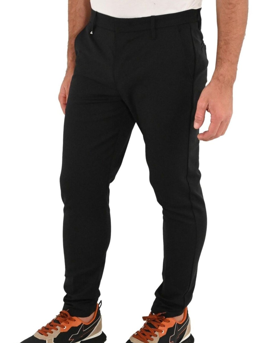 Uomo berna Pantaloni | M Pantalone Chinos Tecnico - Nero