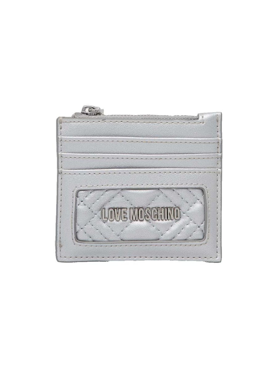 Donna love moschino Portafogli | Portafoglio Quilted Pu - Argento