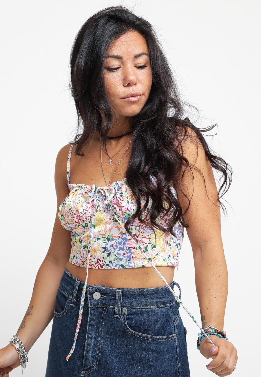 Donna glamorous Top | Ladies Top - Painted Multi Floral