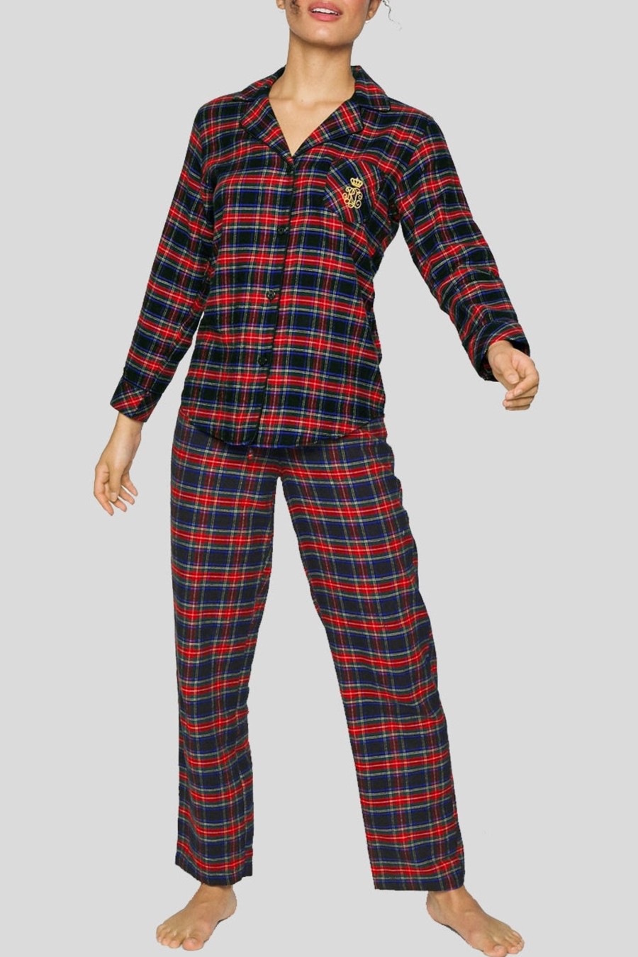 Donna Ralph Lauren Pigiami | Folded Brushed Pajama Set - 995