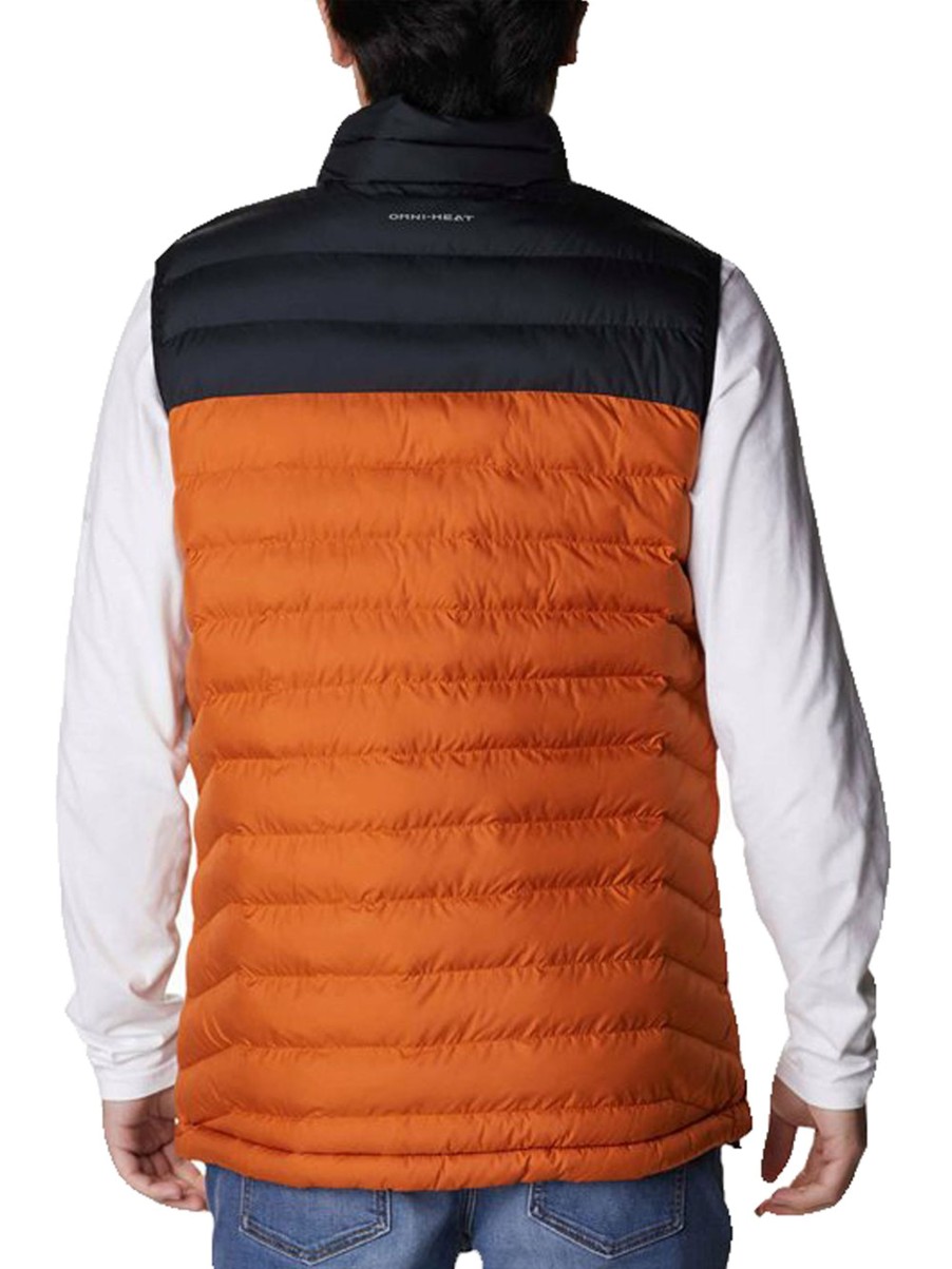 Uomo Columbia Giubbotti | Pawder Lite Vest - Orange/Black