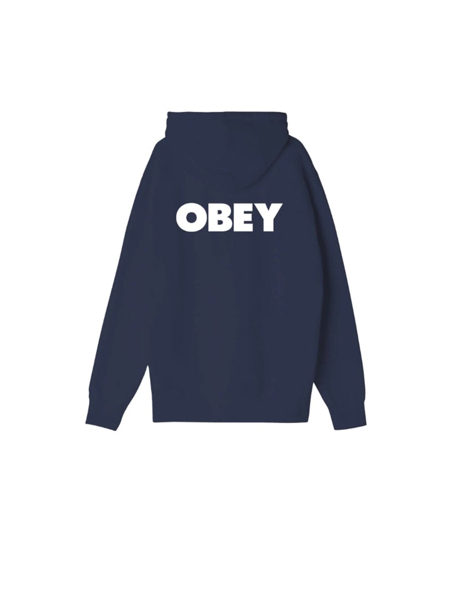 Uomo obey Felpe | Bold Hood - Accademy Navy