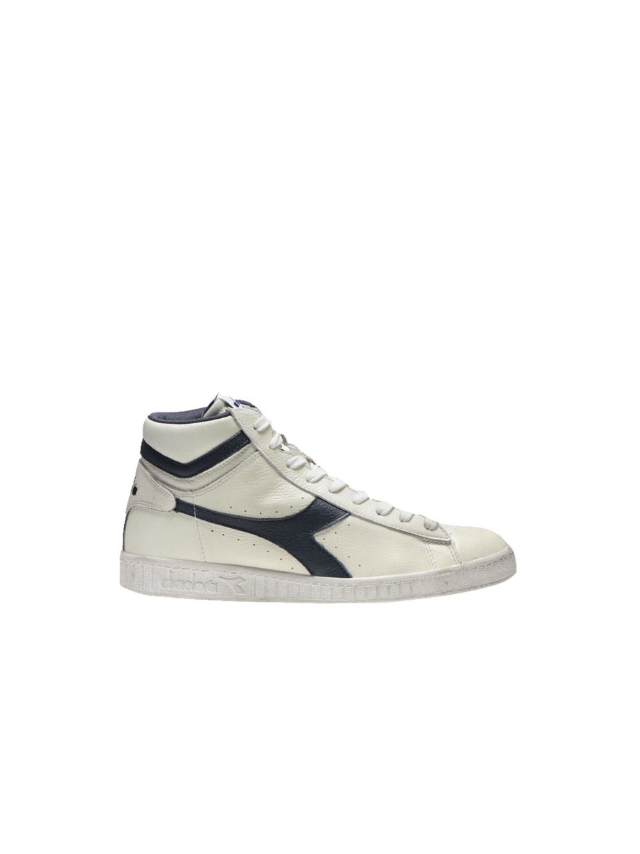 Scarpe diadora | Game L High Waxed - White/Blue Caspian Sea