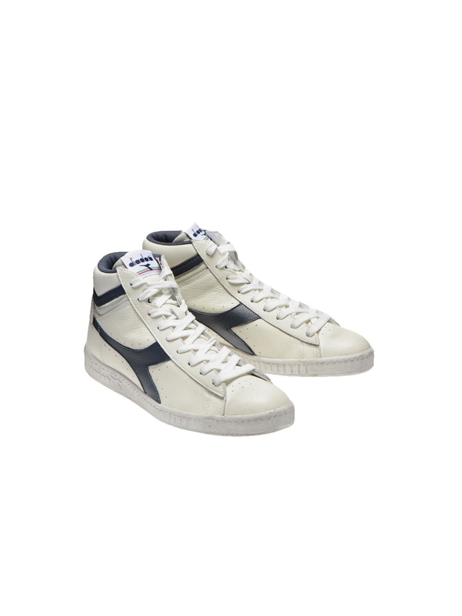 Scarpe diadora | Game L High Waxed - White/Blue Caspian Sea