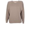 Donna kontatto Pullover | Girocollo Over - Tortora