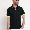 Uomo sun68 Polo | Polo Small Stripes Fluo El - Nero