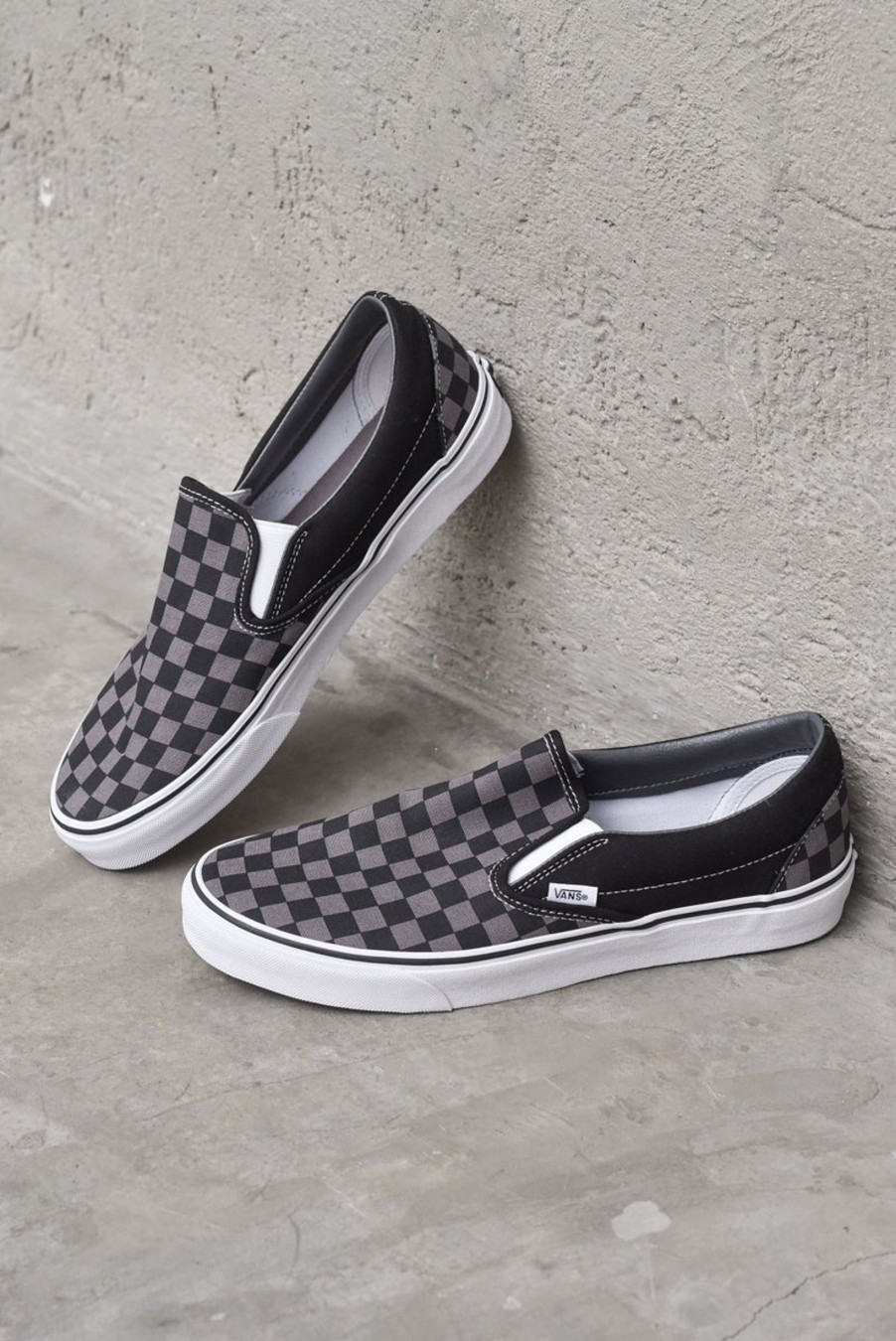 Scarpe vans | Classic Slip-On - Black/Pewter Checkerboard