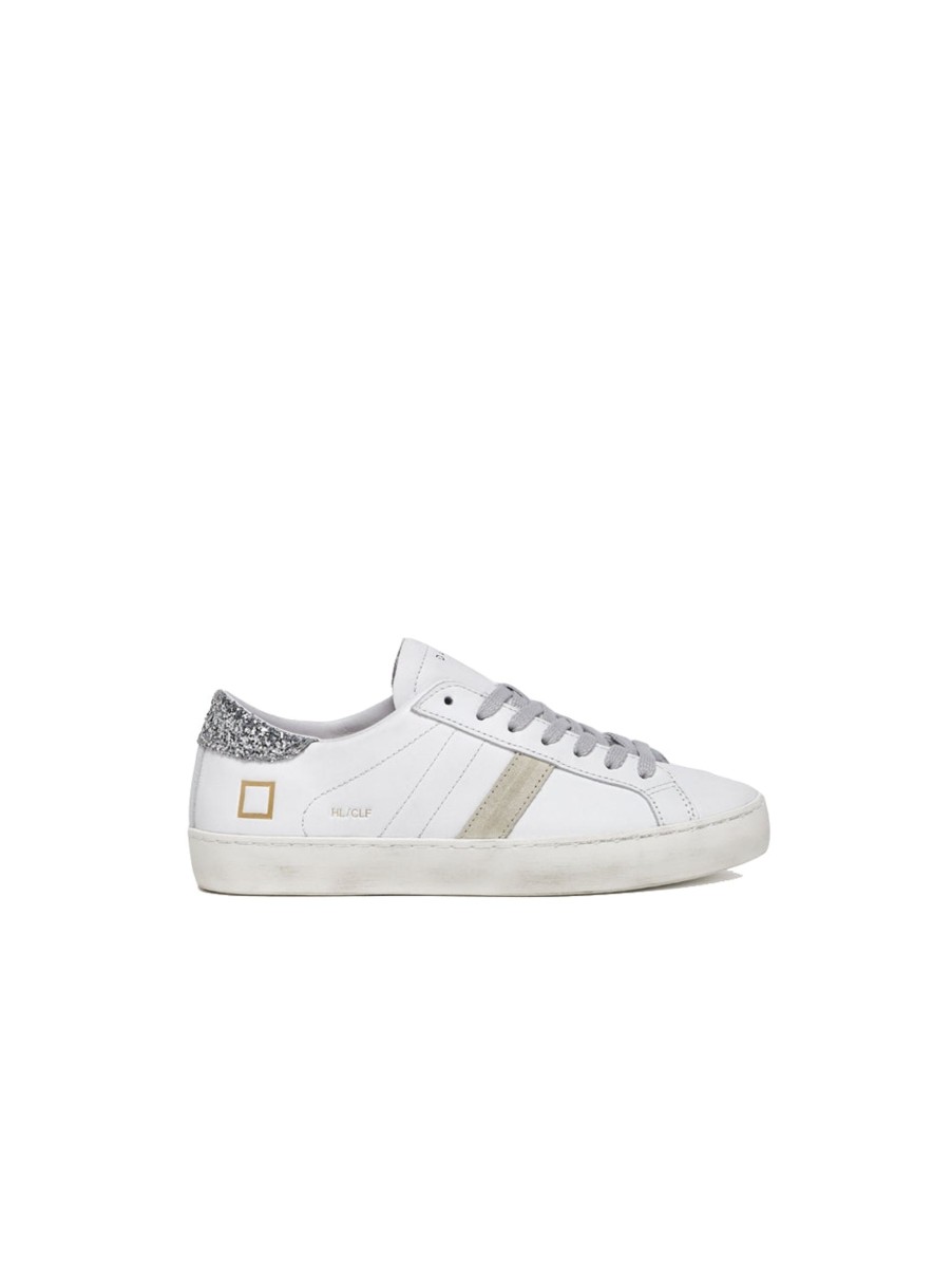 Scarpe d.a.t.e. | Hill Low Calf - White Silver