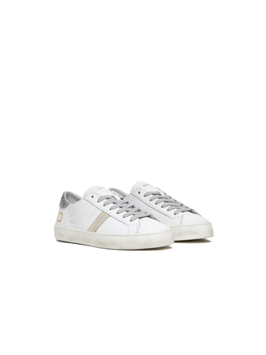 Scarpe d.a.t.e. | Hill Low Calf - White Silver