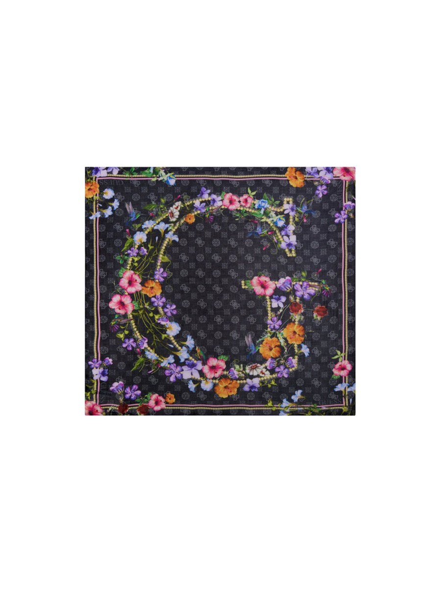 Donna guess Foulard | Kefiah 130X130 - Black