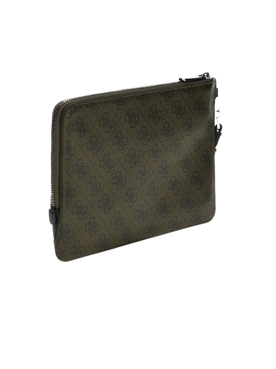 Uomo guess Borse | Vezzola Smart Flat Clutch - Military Green/Black