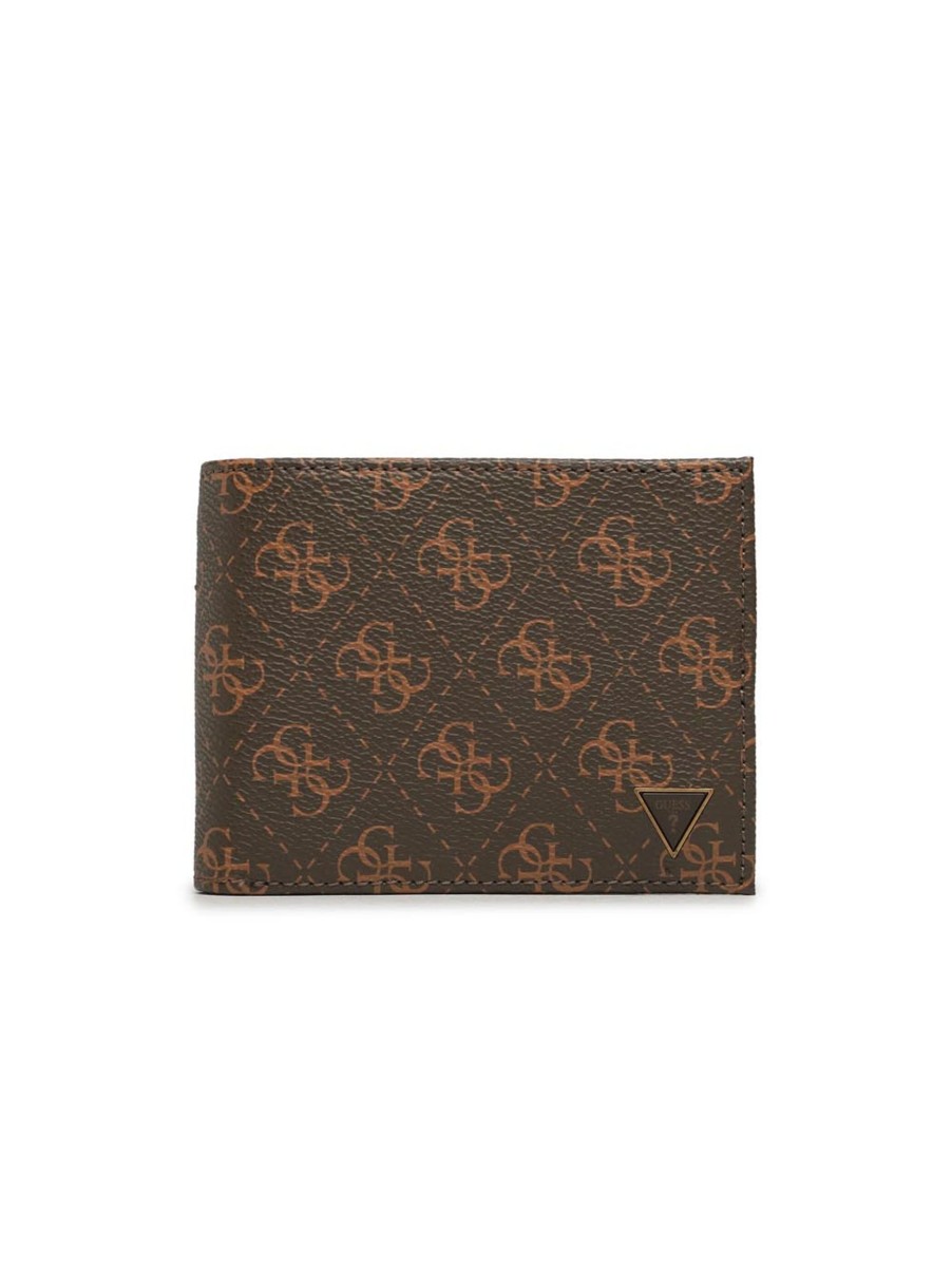 Uomo guess Portafogli | Vezzola Smart Billfold W Sf W Cp - Brown/Mustard