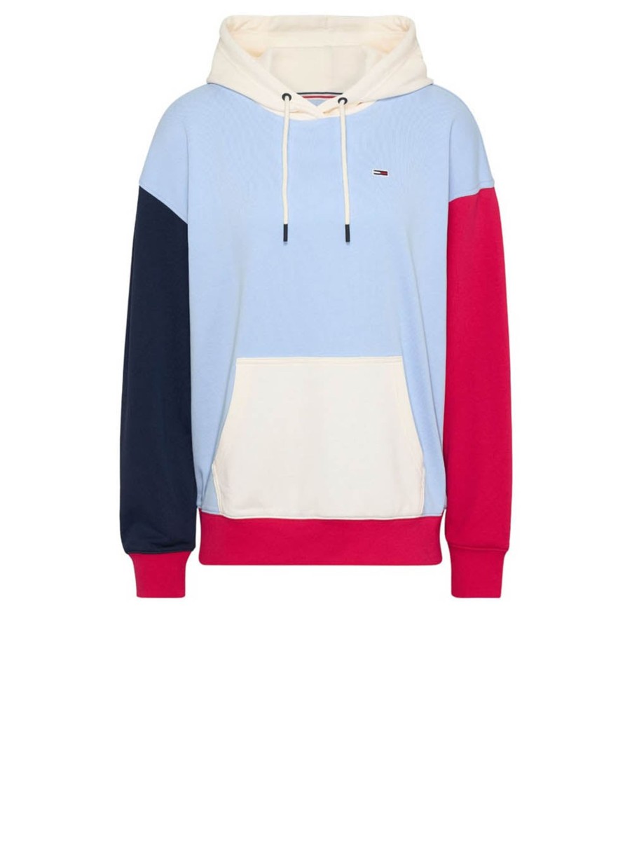 Uomo tommy hilfiger Felpe | Tjw Cblk Hoodie - Chambray Blue/Multi