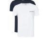 Uomo emporio armani underwear T-Shirt | 2Pack Crew Neck T-Shirt S/S - White Navy Blue