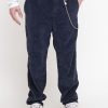 Uomo berna Pantaloni | Pantalone Chino Velluto Stampato - Blu