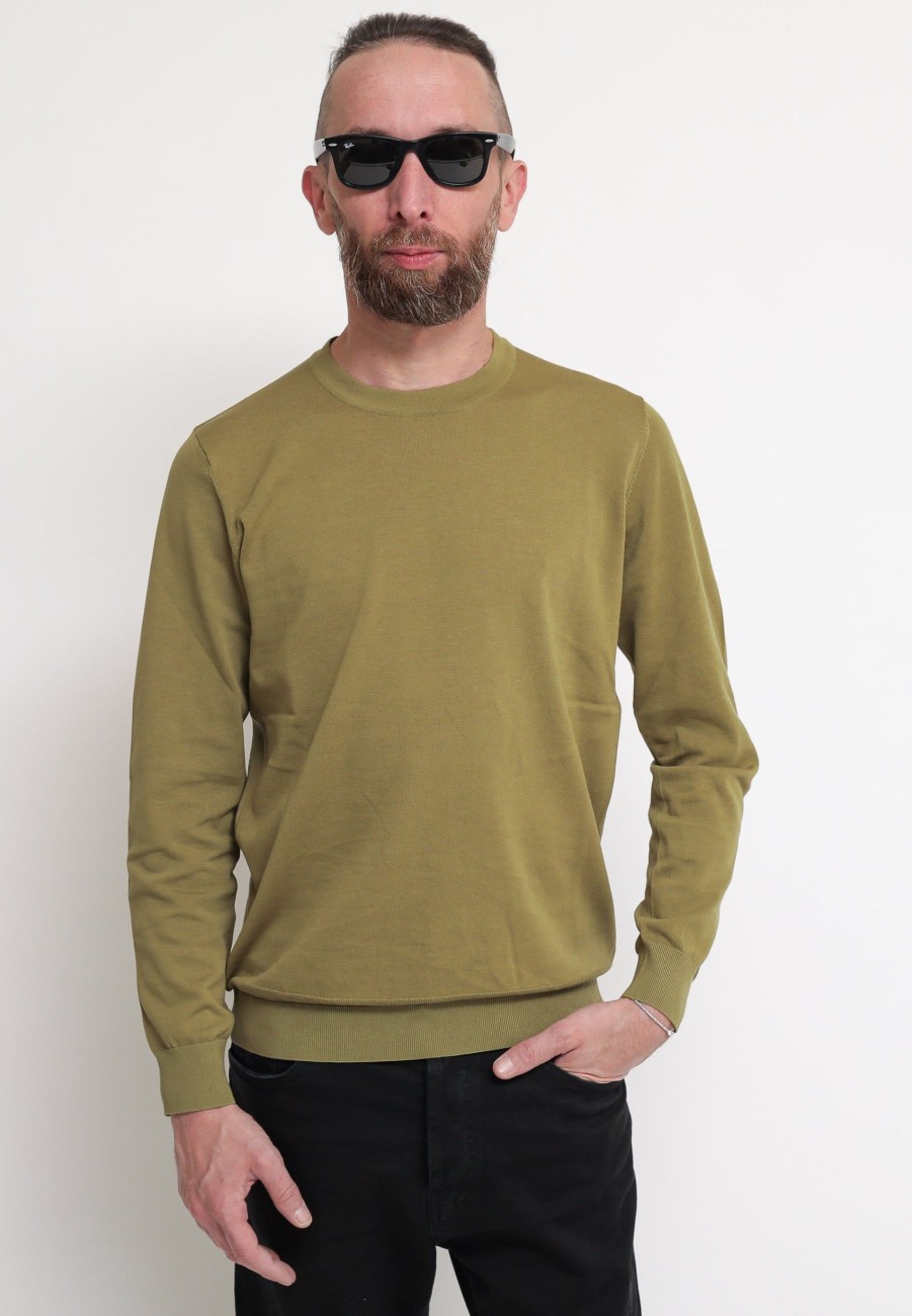 Uomo liu jo uomo Pullover | Maglia Giro Girofresh - Olive