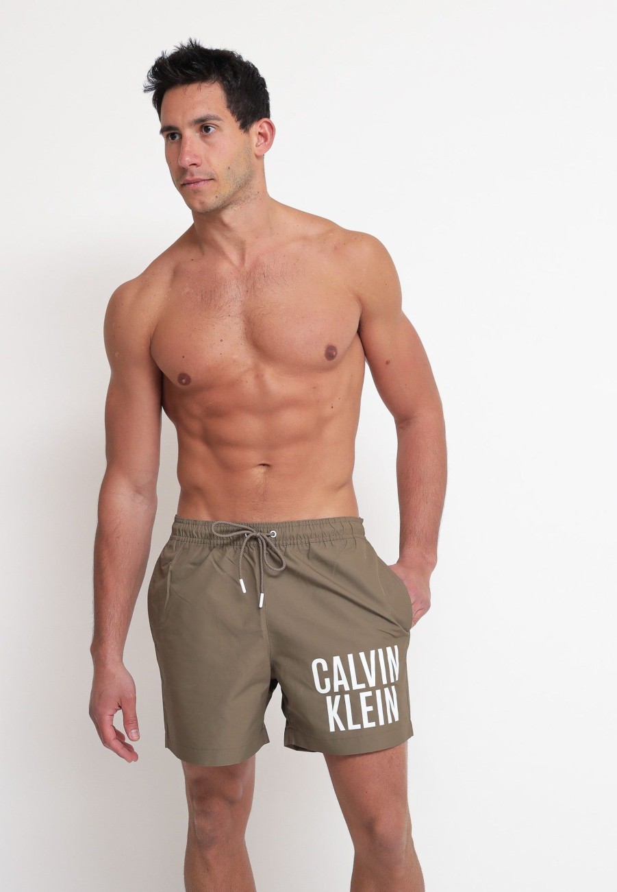 Uomo calvin klein Boxer Da Mare | Medium Drawstring - Nettle