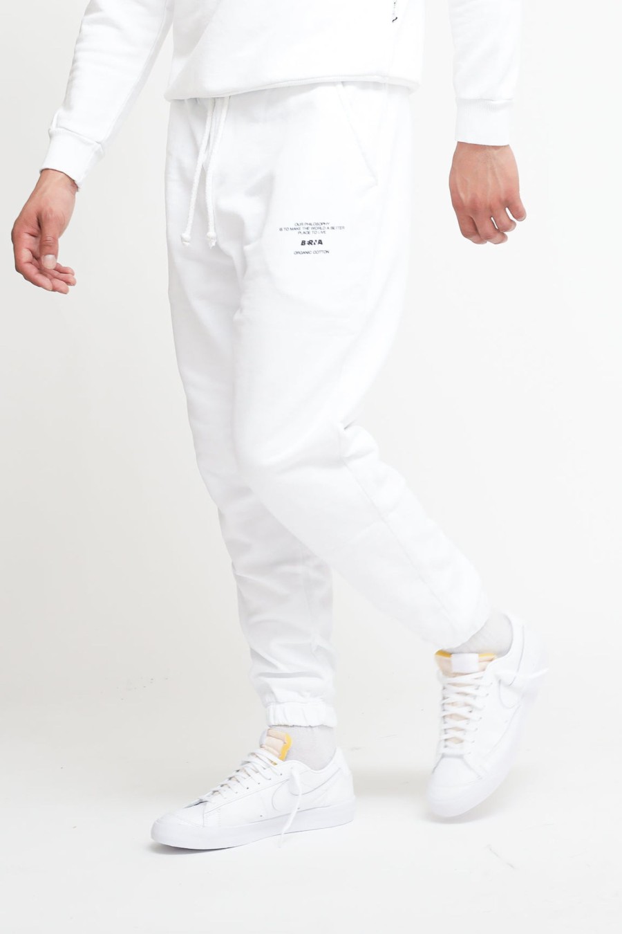 Uomo berna Pantaloni Felpa | Pantalone Felpa Tasca - Bianco