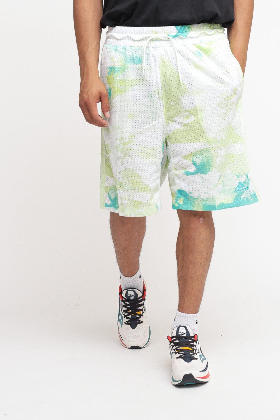 Uomo adidas Shorts | Q2 Aop Short - White/Almlim