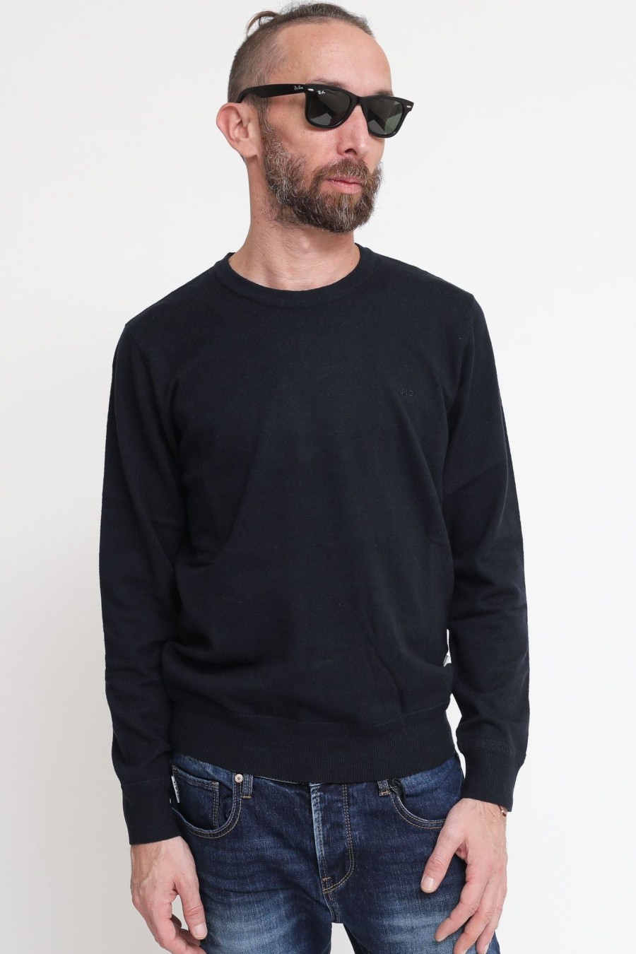 Uomo liu jo uomo Pullover | Maglia Giro Girofirst - Dark Blue