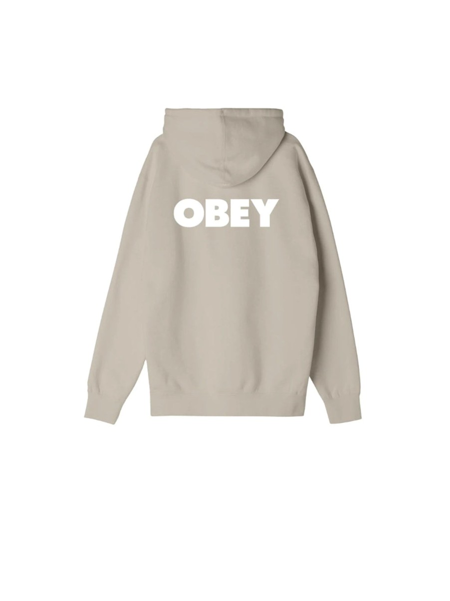 Uomo obey Felpe | Bold Hood - Silver Grey